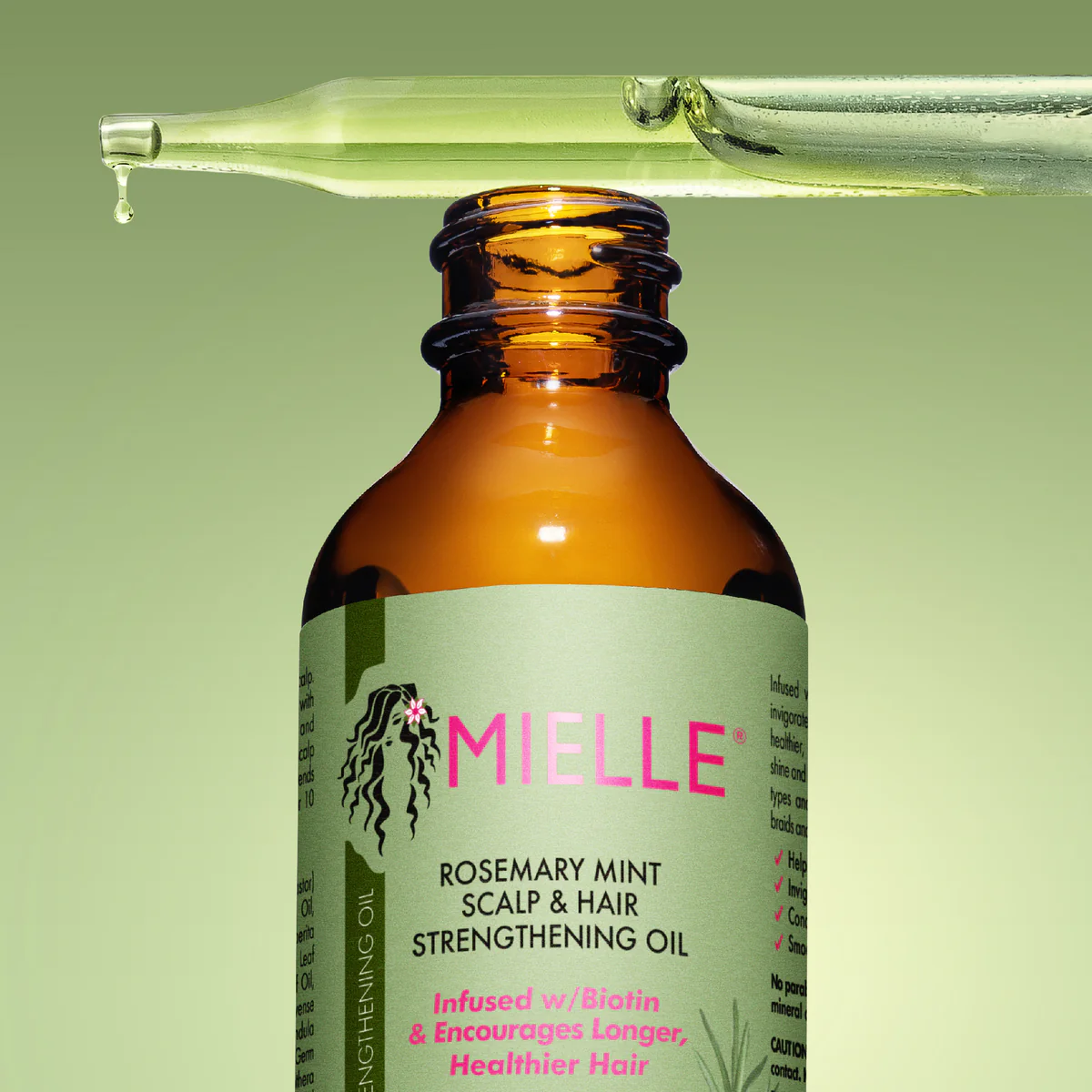 Rosemary Mint Scalp & Hair Strengthening Oil Mielle 2 oz