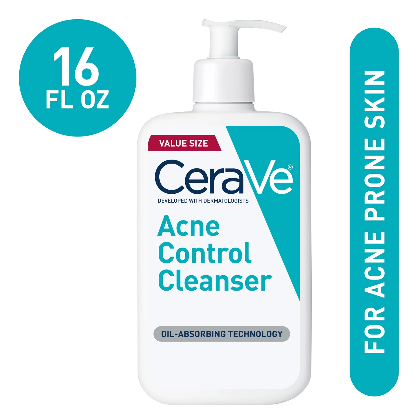 Acne Control Cleanser CeraVe 16 oz EXP 04/27