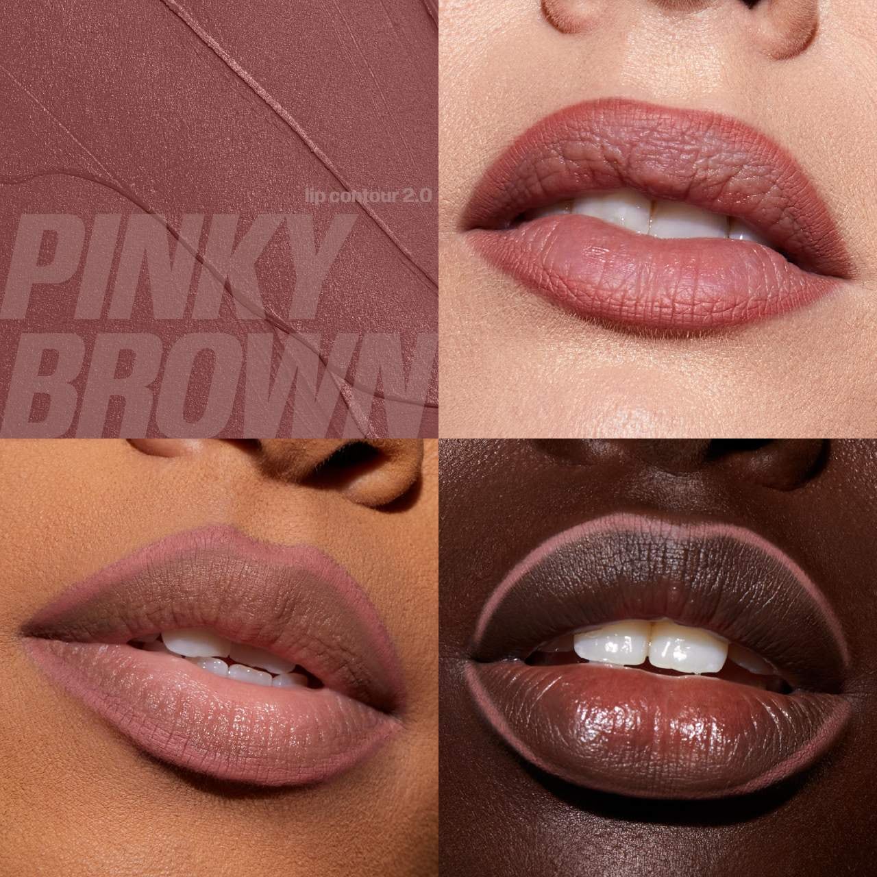 Pinky Brown Juicy Bombshell Lip Gloss + Liner Set HUDA BEAUTY
