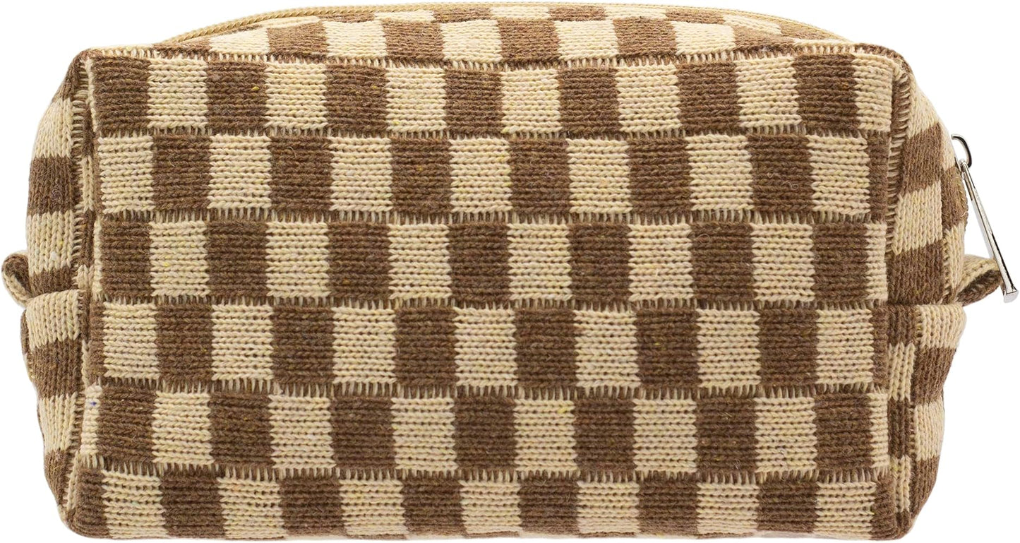 Cosmetiquera Bolsa de Viaje Checkered Makeup Bag
