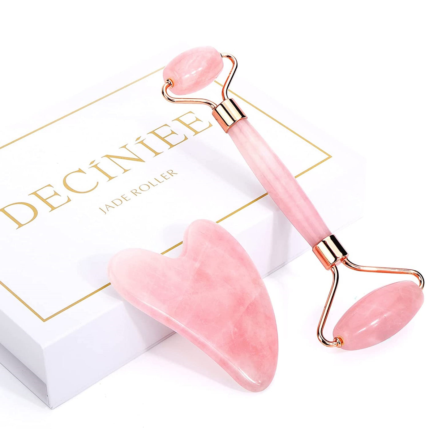 Gua Sha Rodillo de Jade [Rosado] – Dermatophila