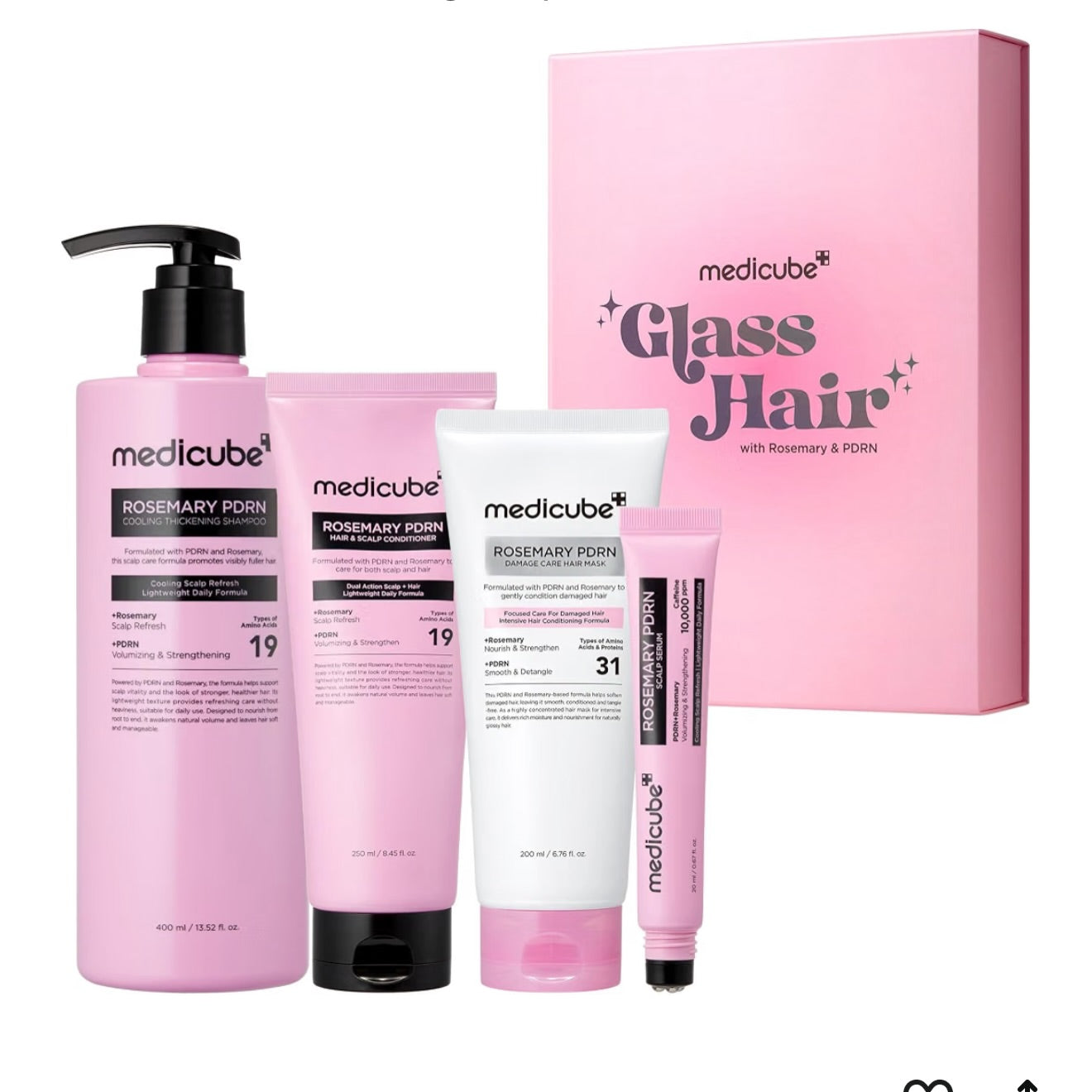 Rosemary PDRN Glass 4 Step Hair Set Medicube