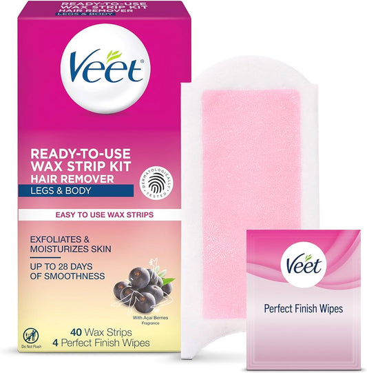 Veet Ready-To-Use Waxing Kit For Women [40 tiras]