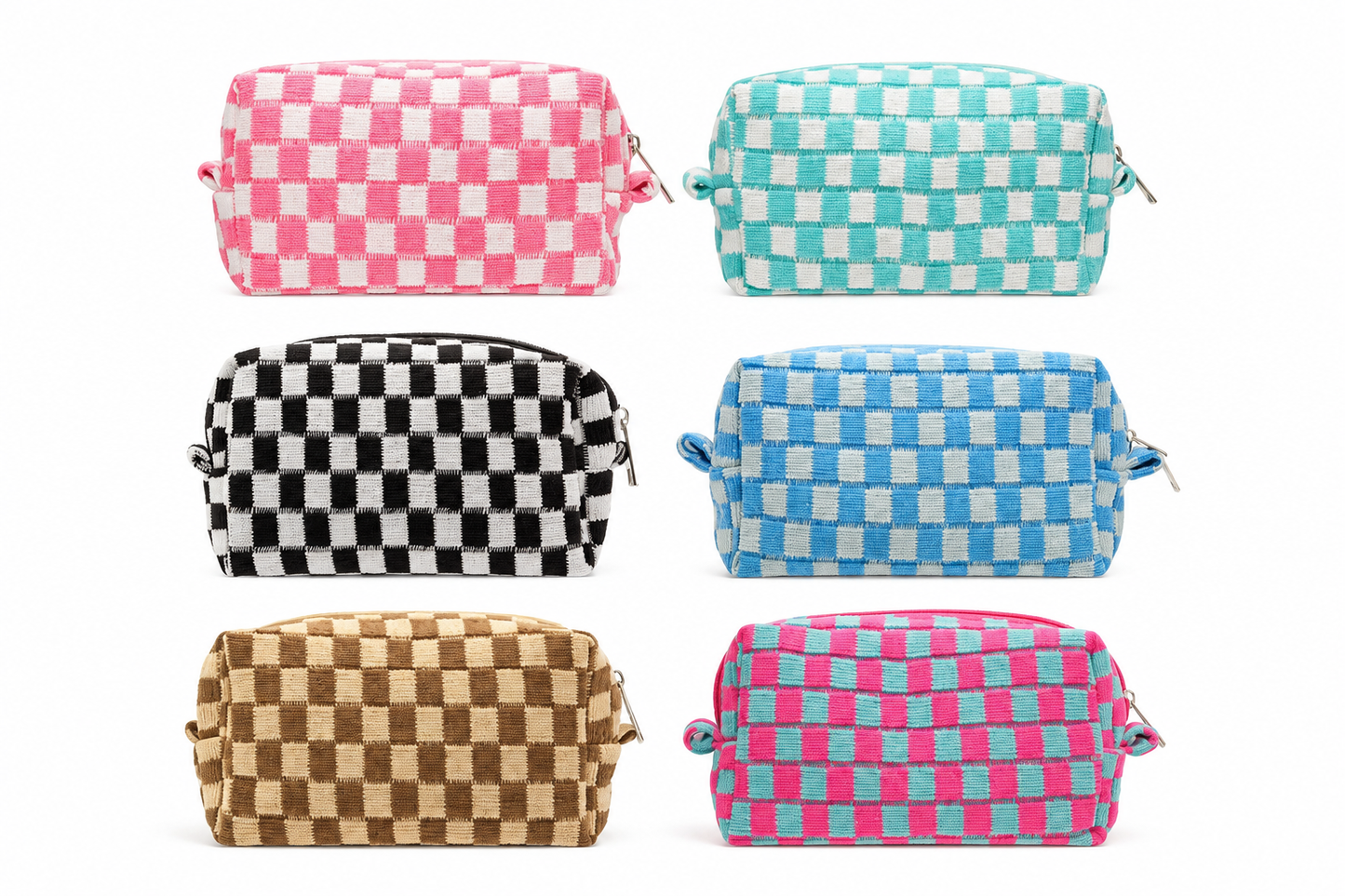 Cosmetiquera Bolsa de Viaje Checkered Makeup Bag