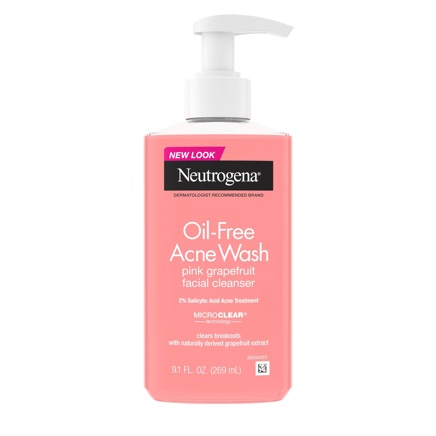 Oil-Free Acne Wash Pink Grapefruit Facial Cleanser Neutrogena 269 ml