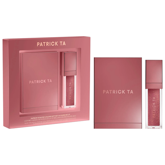 Warm Me Up Patrick's Glow and Gloss Set: Major Headlines Blush Duo and Lip Gloss Makeup Gift Set Patrick Ta