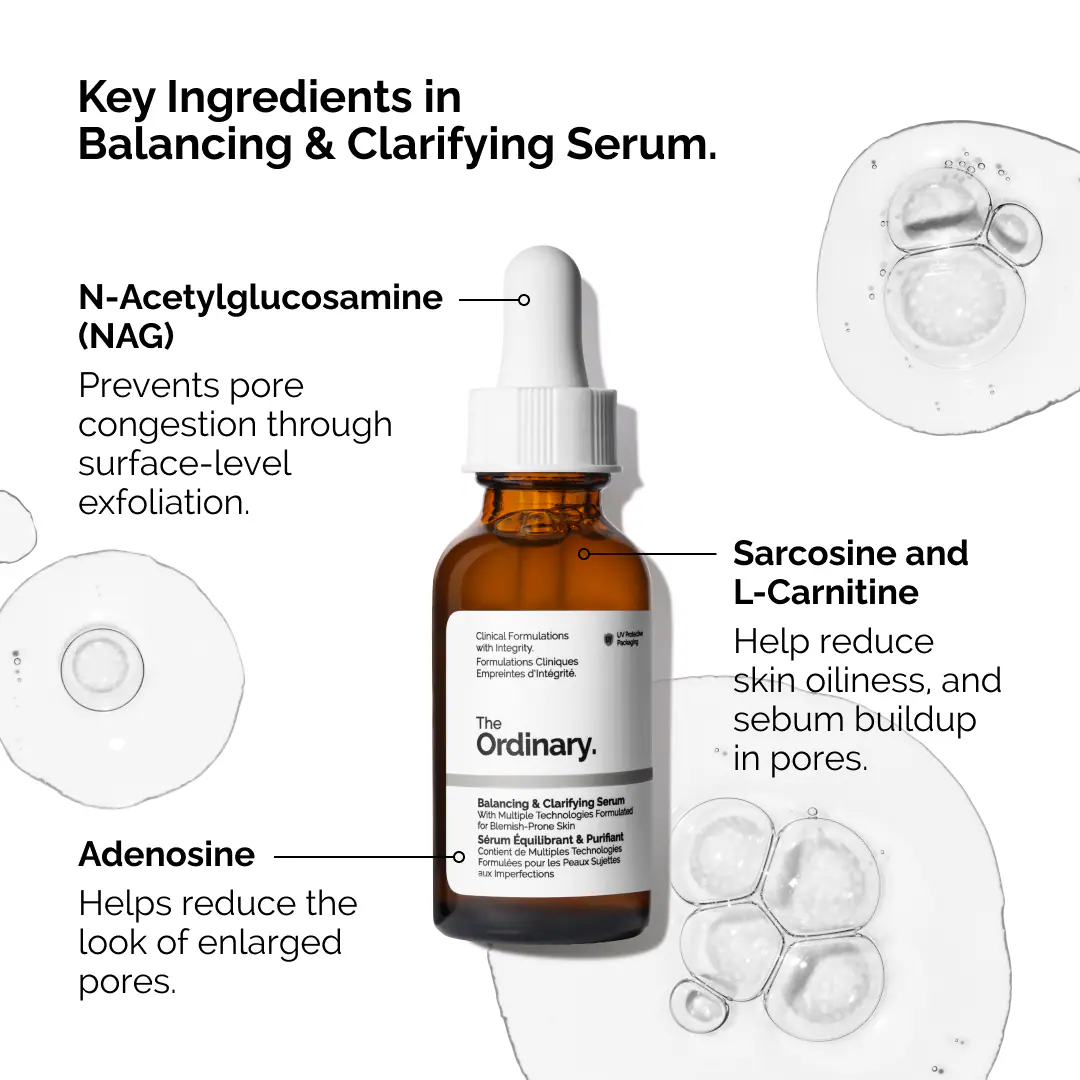 Balancing & Clarifying Serum for Blemish-Prone Skin The Ordinary 30 ml