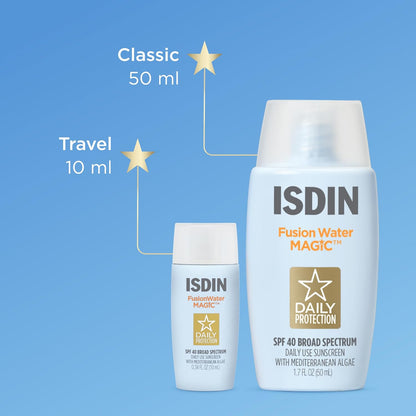 Fusion Water MAGIC Bundle SPF 40 + Beauty Bag ISDIN 50+10 ml
