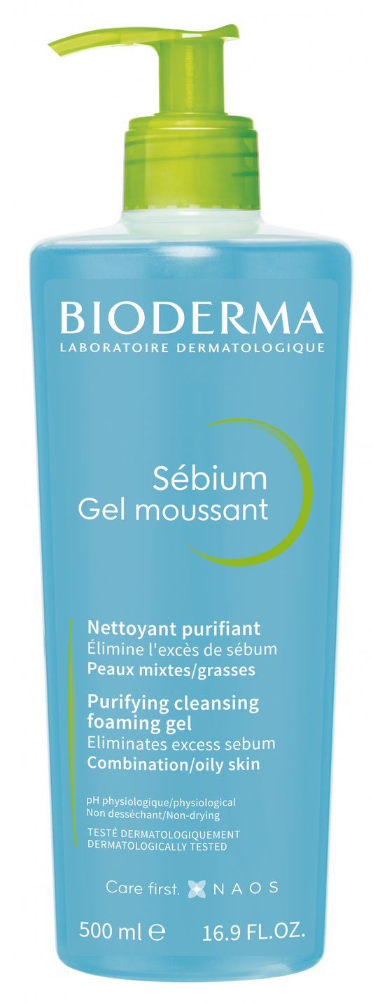 Sébium Gel Moussant Facial Cleansing Bioderma 16.9 oz