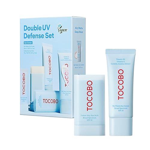TOCOBO Dual UV Set (Cotton Airy Sun Stick + Bio Watery Sun Cream SPF50+ PA++++)t