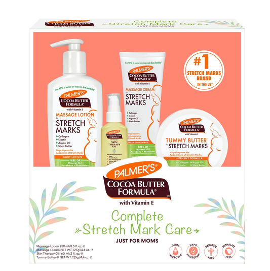 Cocoa Butter Formula Complete Stretch Mark Care 4 Piece Gift Set Palmer's