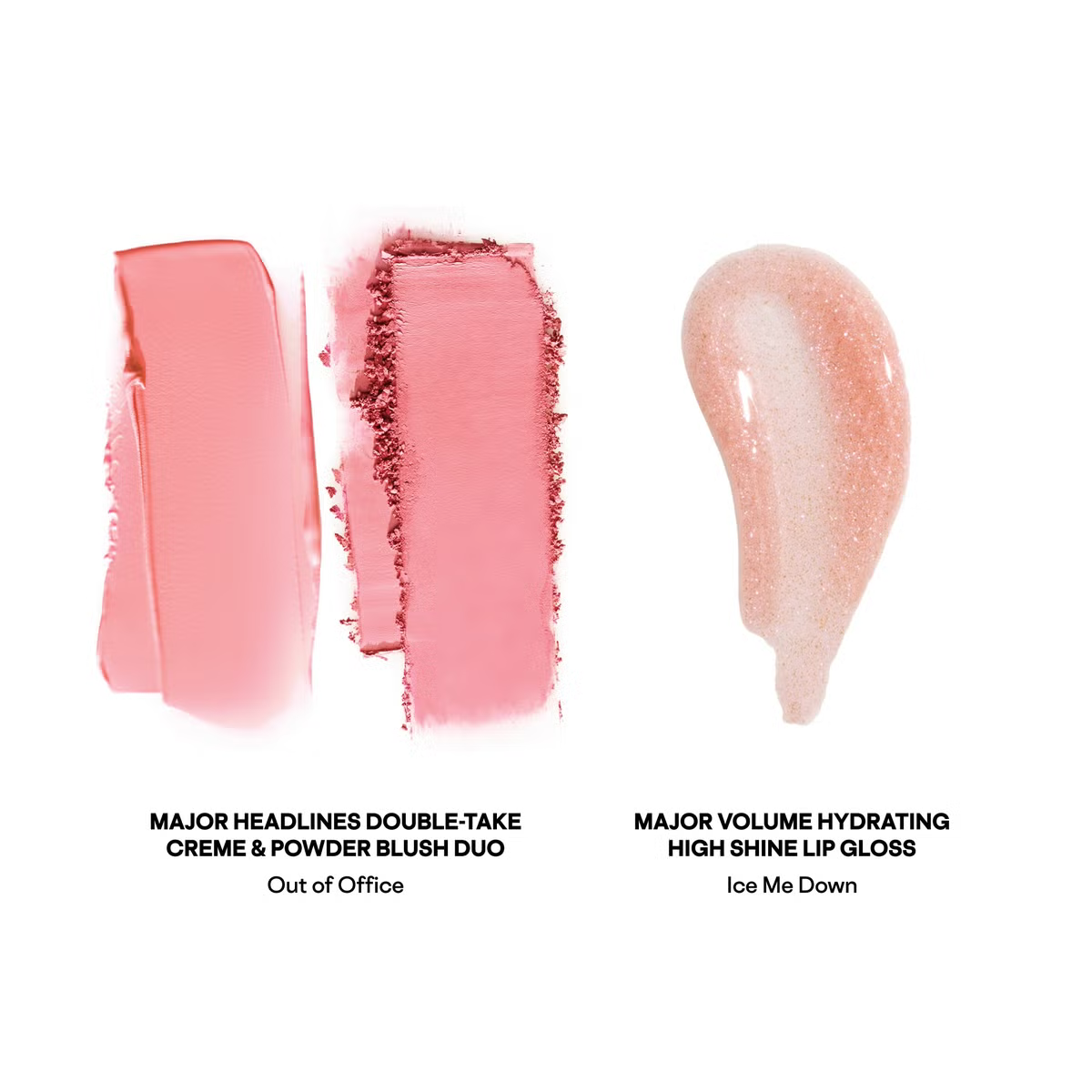 Ice Me Down Patrick's Glow and Gloss Set: Major Headlines Blush Duo and Lip Gloss Makeup Gift Set Patrick Ta