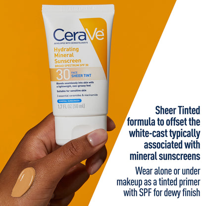 Hydrating Mineral Sunscreen Sheer Tint 30 CeraVe 50 ml