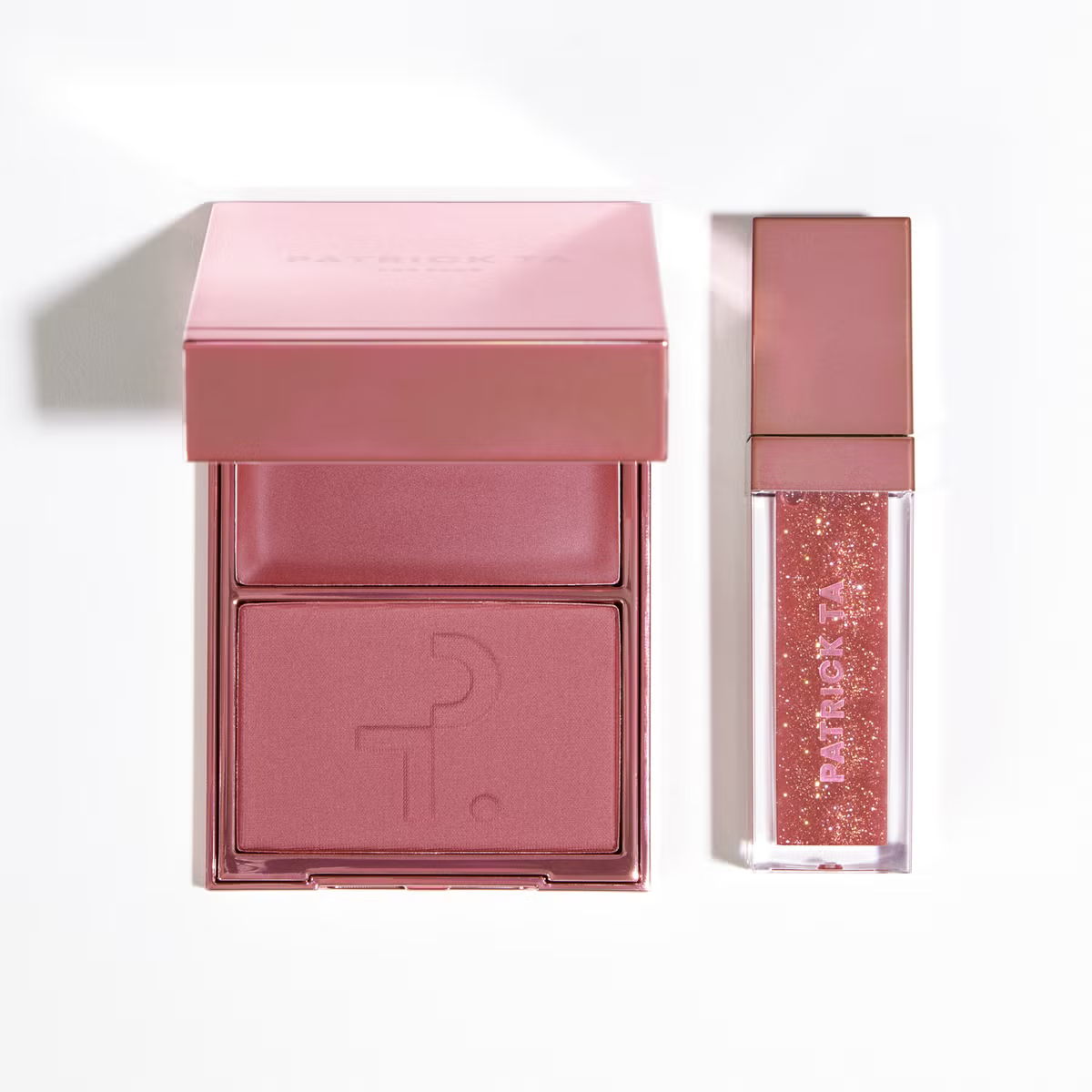 Warm Me Up Patrick's Glow and Gloss Set: Major Headlines Blush Duo and Lip Gloss Makeup Gift Set Patrick Ta