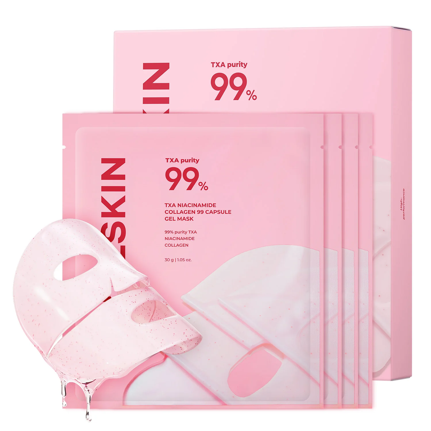 TXA Pink Capsule Overnight Gel Mask APRILSKIN [4 mascarillas]
