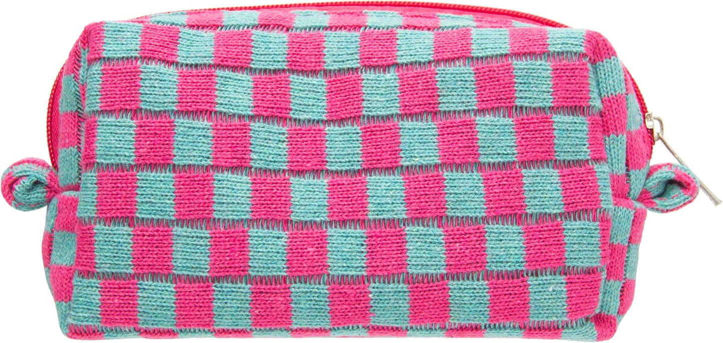 Cosmetiquera Bolsa de Viaje Checkered Makeup Bag
