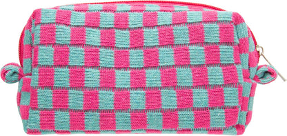 Cosmetiquera Bolsa de Viaje Checkered Makeup Bag