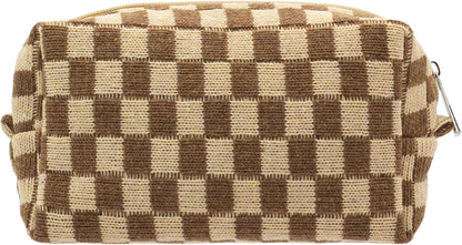 Cosmetiquera Bolsa de Viaje Checkered Makeup Bag