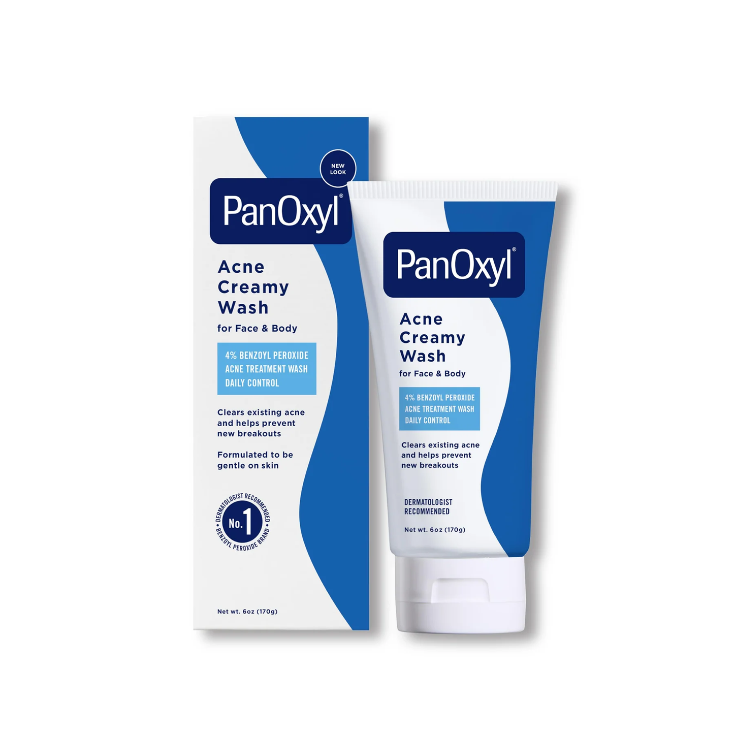 Acne Creamy Wash Benzoyl Peroxide 4% PanOxyl 6 oz EXP 03/27