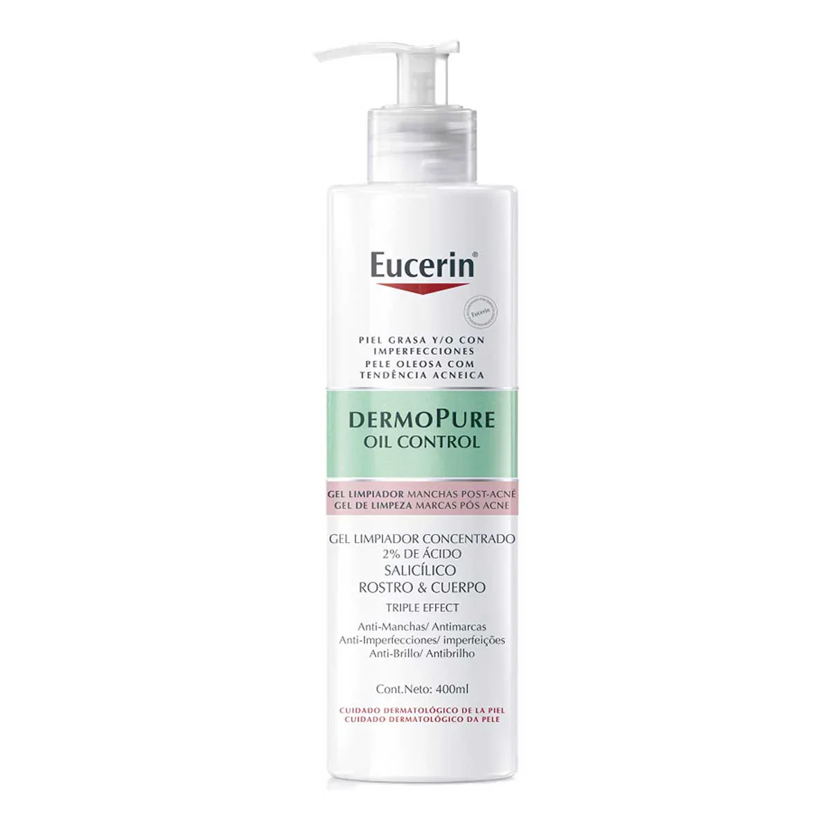 DermoPure Gel Limpiador Manchas Post Acné Eucerin 400 ml
