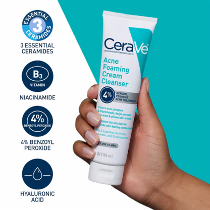 Acne Foaming Cream Cleanser 4% CeraVe 150 ml