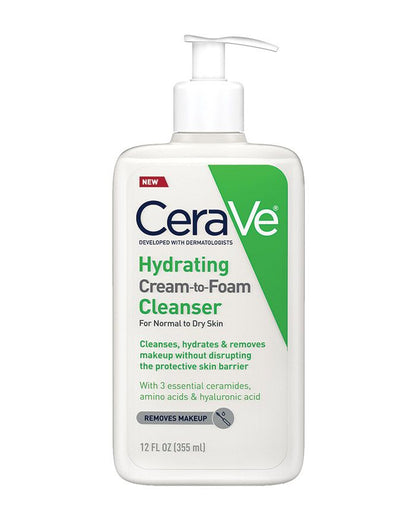 Hydrating Cream to Foam Cleanser CeraVe 12 oz