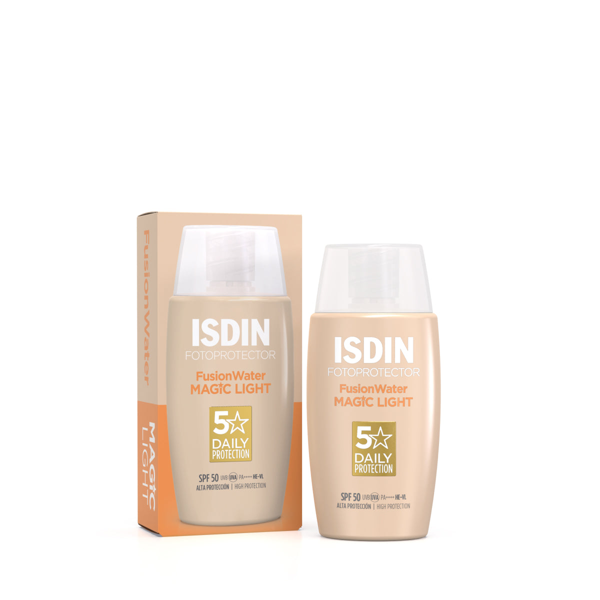 Fusion Water Magic SPF 50 ISDIN Color Light Claro 50 ml