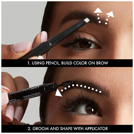 NYX Professional Makeup Fill & Fluff Eyebrow Pomade Pencil, Clear (transparente)