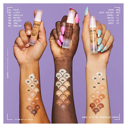 NYX Professional Makeup Bare With Me Hydrating Concealer Serum, Tan