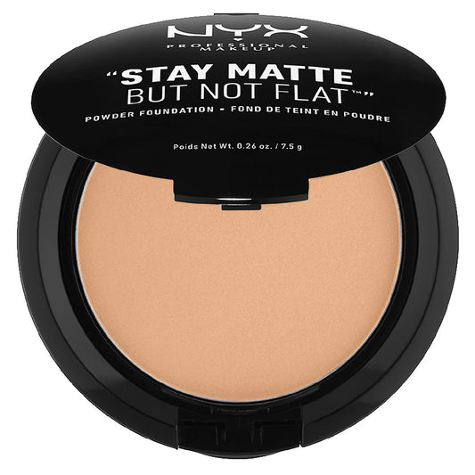 NYX Professional Makeup Stay Matte But Not Flat Pressed Powder Foundation, Soft Beige