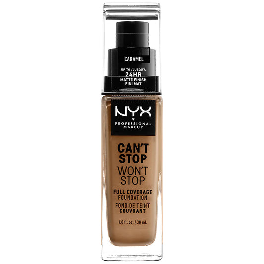 NYX Professional Makeup Can't Stop Won't Stop Full Coverage Foundation, Caramel