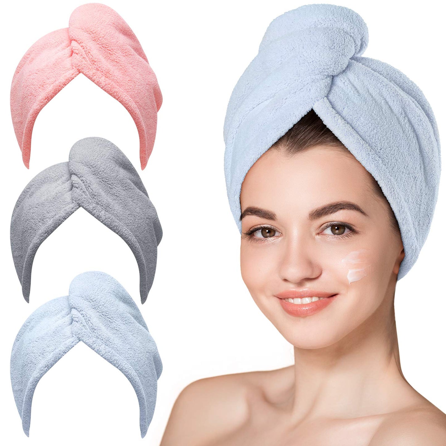 Turbante Toalla Seca Cabello, color variable [unidad]