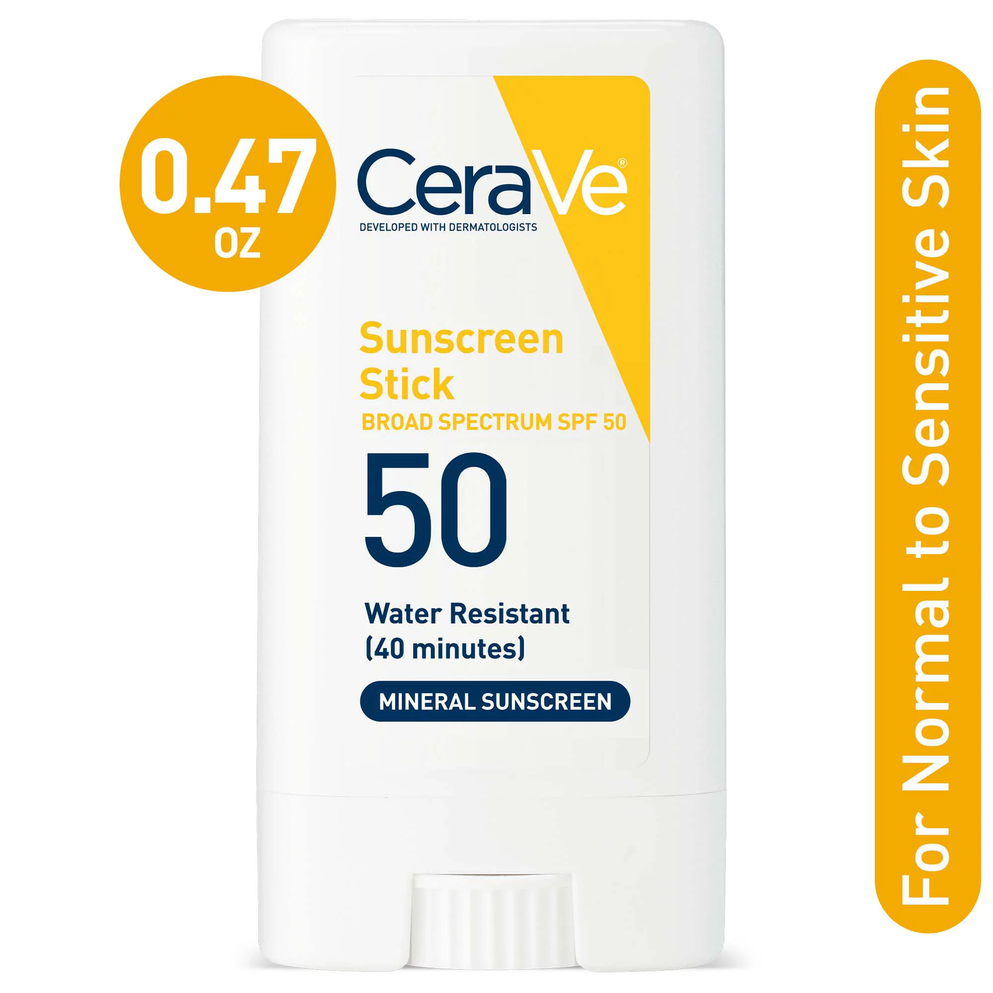 Protector solar en barra stick SPF 50 by CeraVe 0.47 oz – Dermatophila