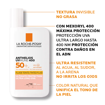 Anthelios UVMUNE 400 SPF 50 con tinte La Roche-Posay 50 ml