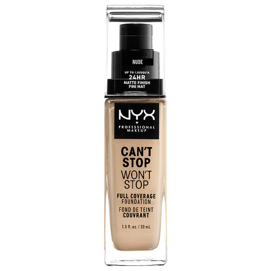 NYX Professional Makeup Can't Stop Won't Stop Full Coverage Foundation, Nude