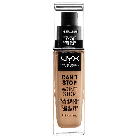 NYX Professional Makeup Can't Stop Won't Stop Full Coverage Foundation, Neutral Buff
